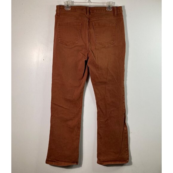 Womens Time And Tru Bootcut Jeans Rust Brown Orange 12 Cotton Spandex - Picture 2 of 5